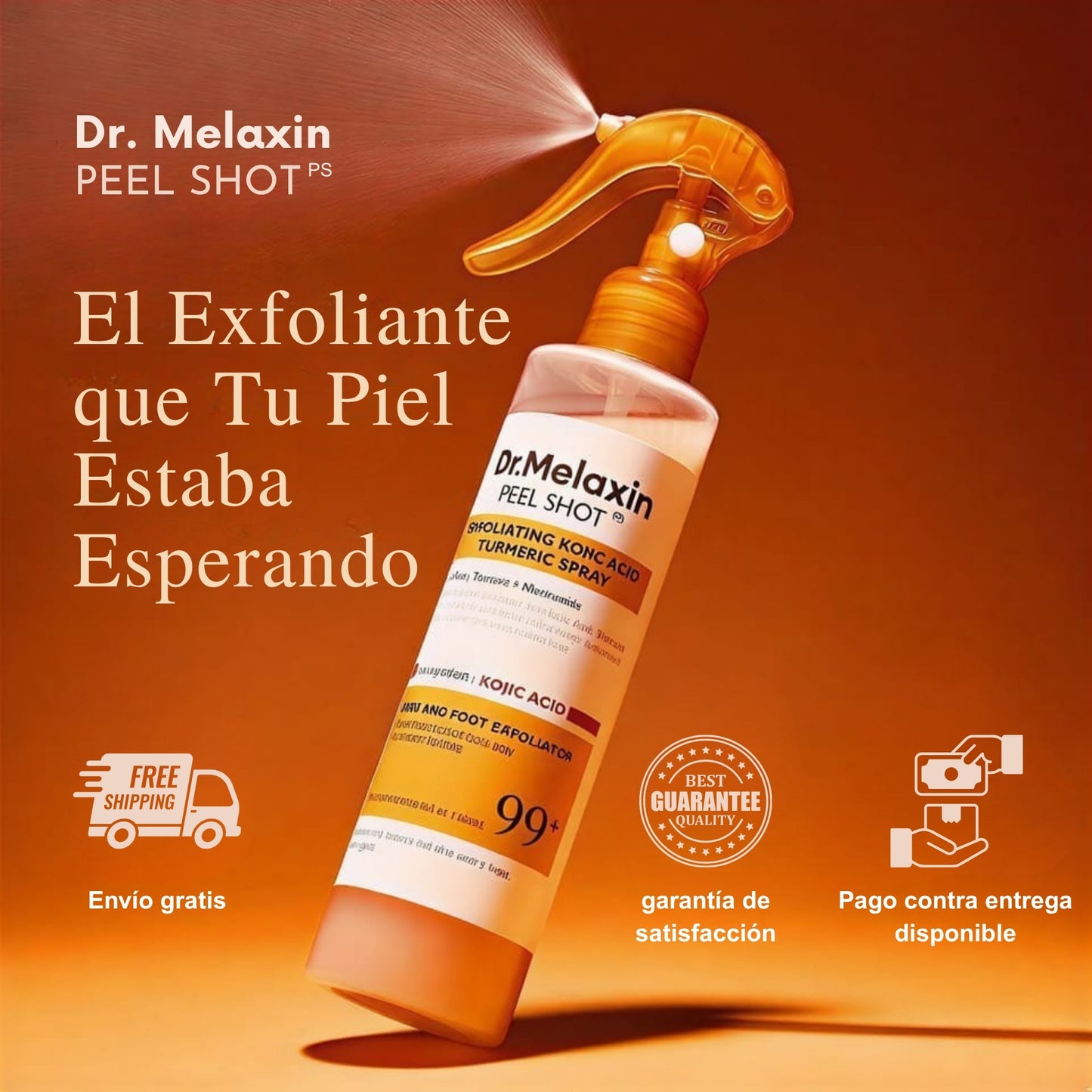 El Secreto de una Piel Radiante Dr. Melaxin Spray Exfoliante