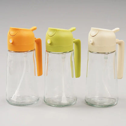 Botella de Vidrio YARRAMATE 2-en-1: Rocía y Vierte Aceite con Estilo